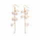 Crystal Tulip Flower Dangle Earrings
