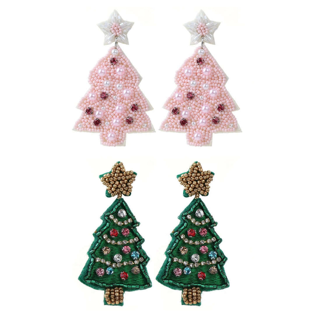 Joyful Xmas Color Bead Earrings