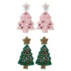 Joyful Xmas Color Bead Earrings