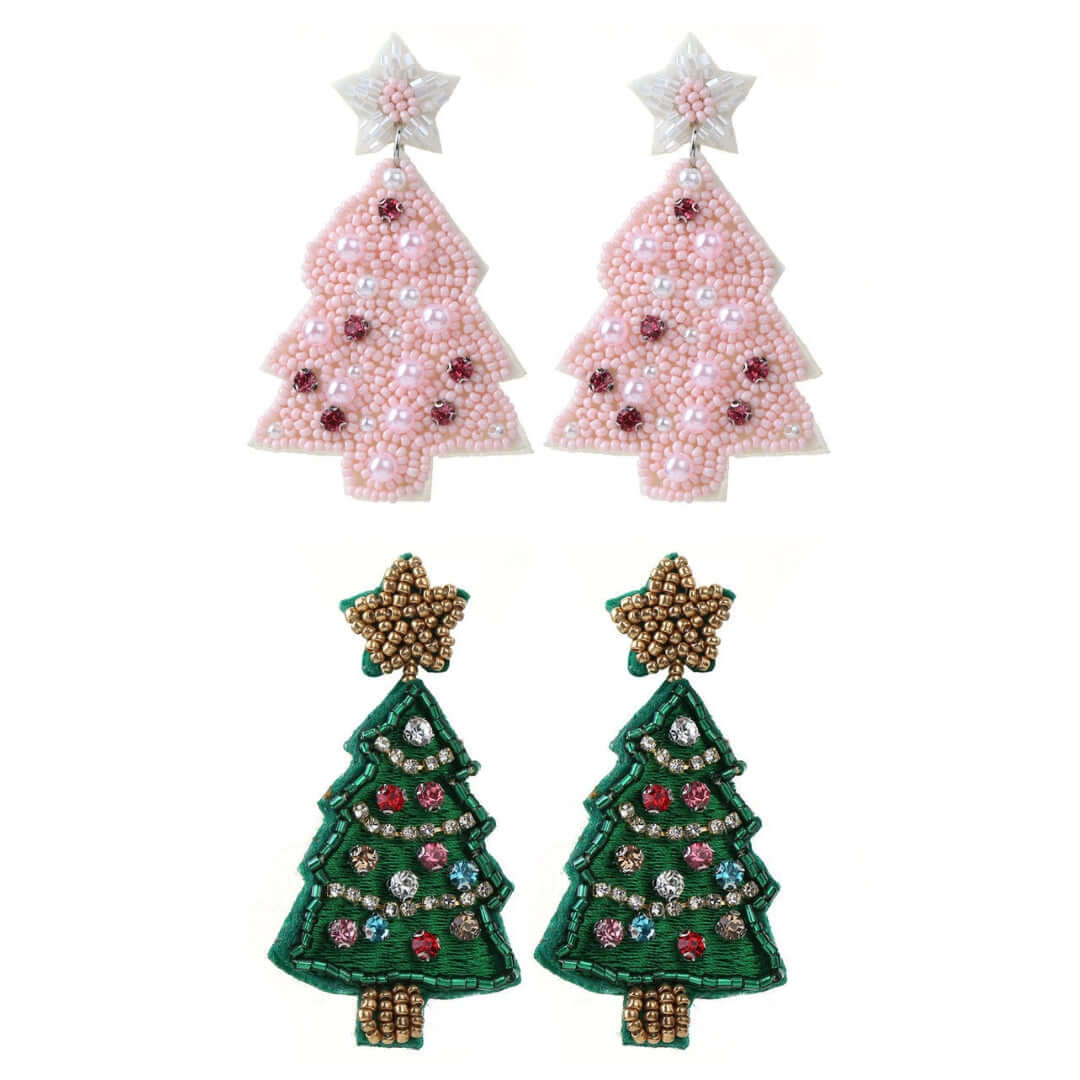 Joyful Xmas Color Bead Earrings