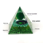 Handcraft Zodiac Pyramid Crystal Home Decoration Ornaments