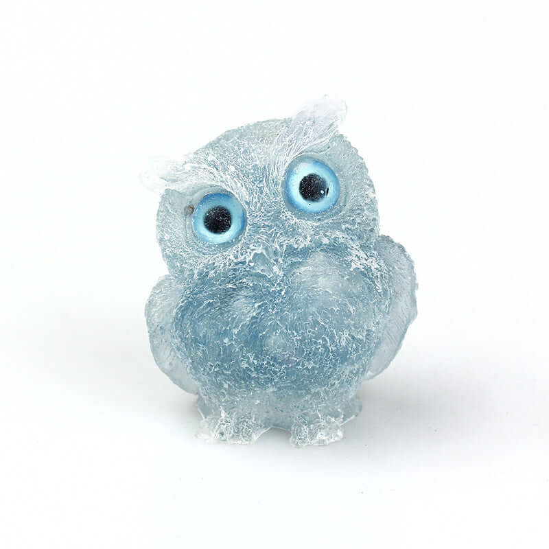 Crystal Stone Owl Ornaments Table Top Decoration
