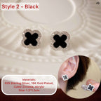 18K Gold Plated 4 Leaf Clover Stud Earrings