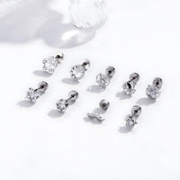 20G Tiny Beard Flat Back Labret Helix Daith Stud