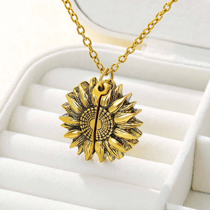you are my sunshine, sunflower necklace, flower necklace,you are my sunshine necklace, bible necklace, birthday gifts for her, birthday gift ideas, birthday gifts for him, birthday gift ideas for her
