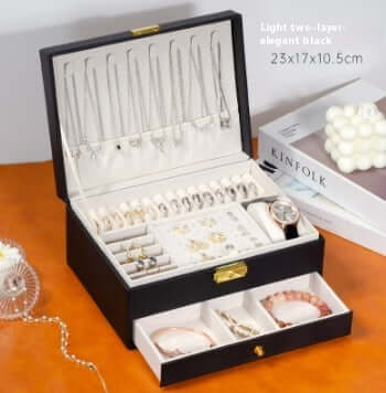 3 Layer Waterproof Necklace Ring Jewelry Organizer Box