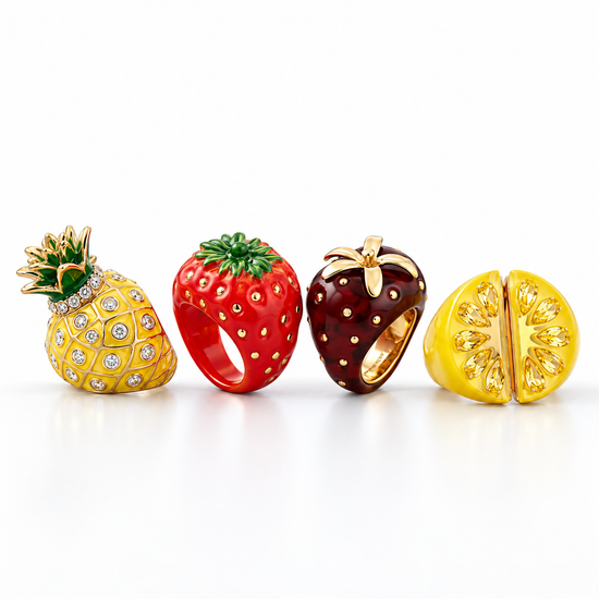 Fruity Fun Colorful Statement Ring