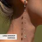 Long dewdrop earrings invisible