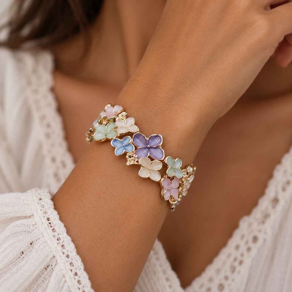 Hand-Painted Sakura Blossom Strengthy Bracelet