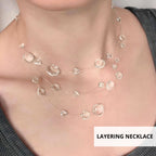 Irregular Dew Drop Clear Necklace Layering