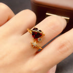 Planet Love Story Garnet Birthstone Ring