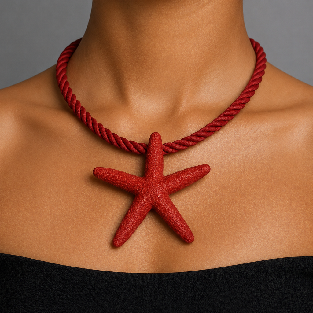 Starfish Braided Statement Necklace