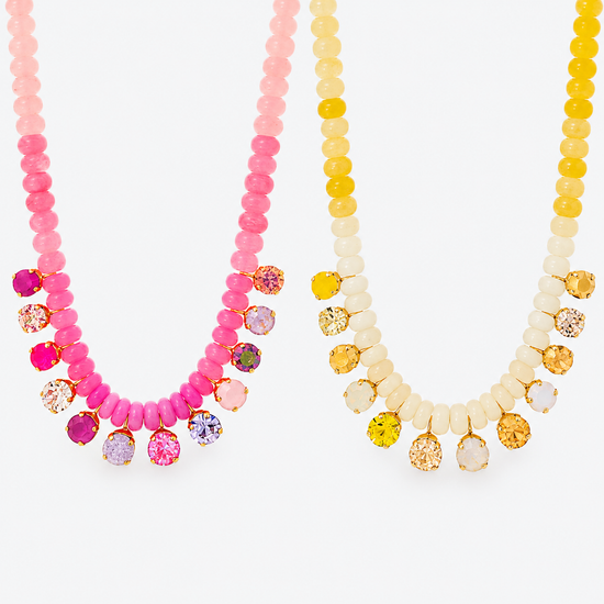 Dopamine Rainbow Gradient Bead Necklace