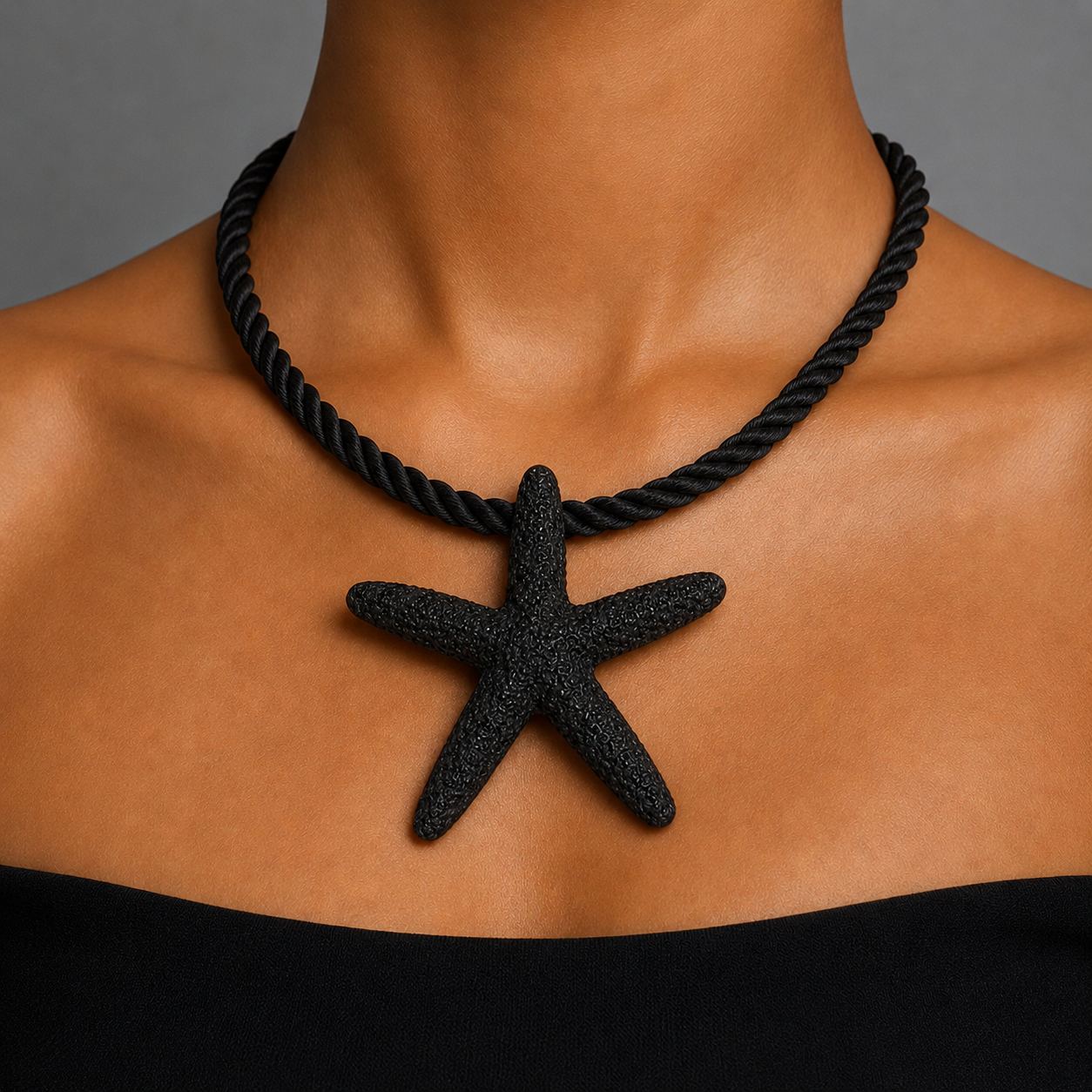Starfish Braided Statement Necklace