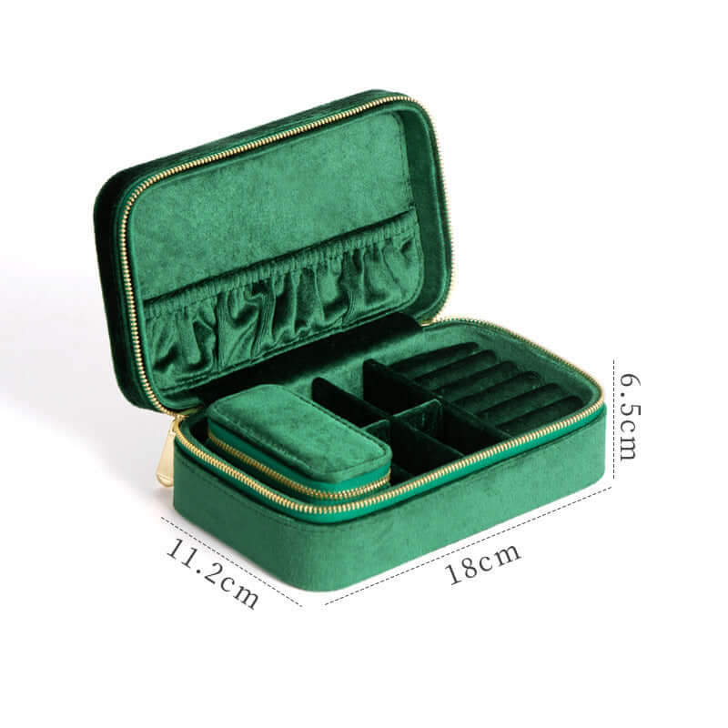 Portable Velvet Jewelry Organizer Box