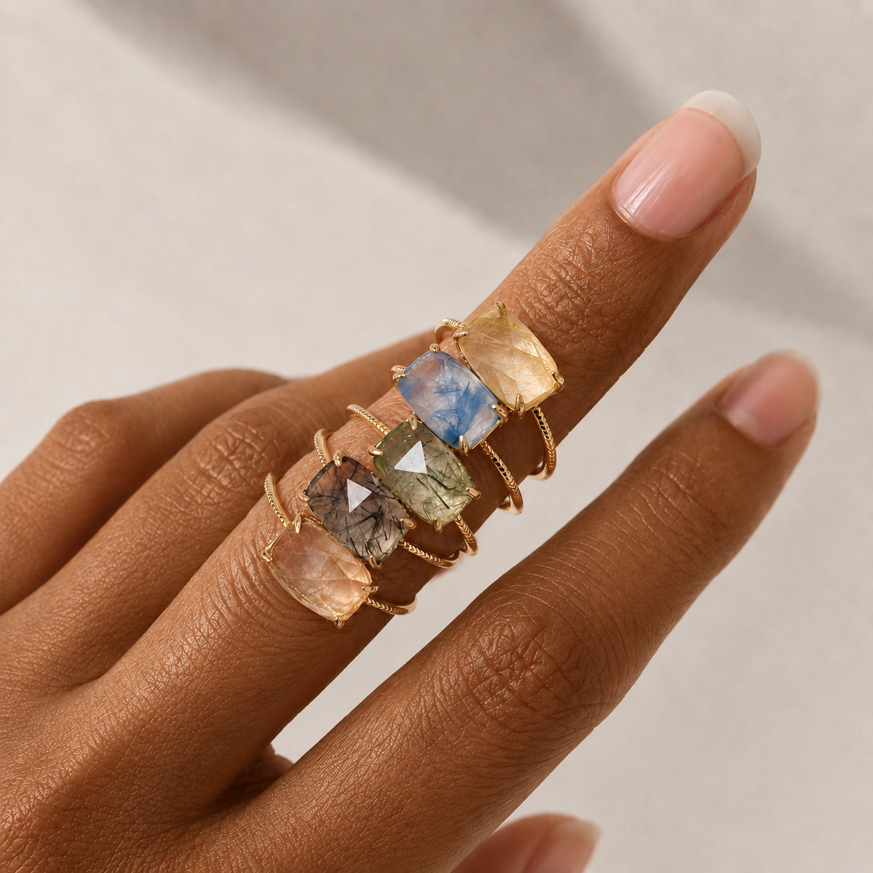 Golden Hour Natural Rutilated Quartz Ring