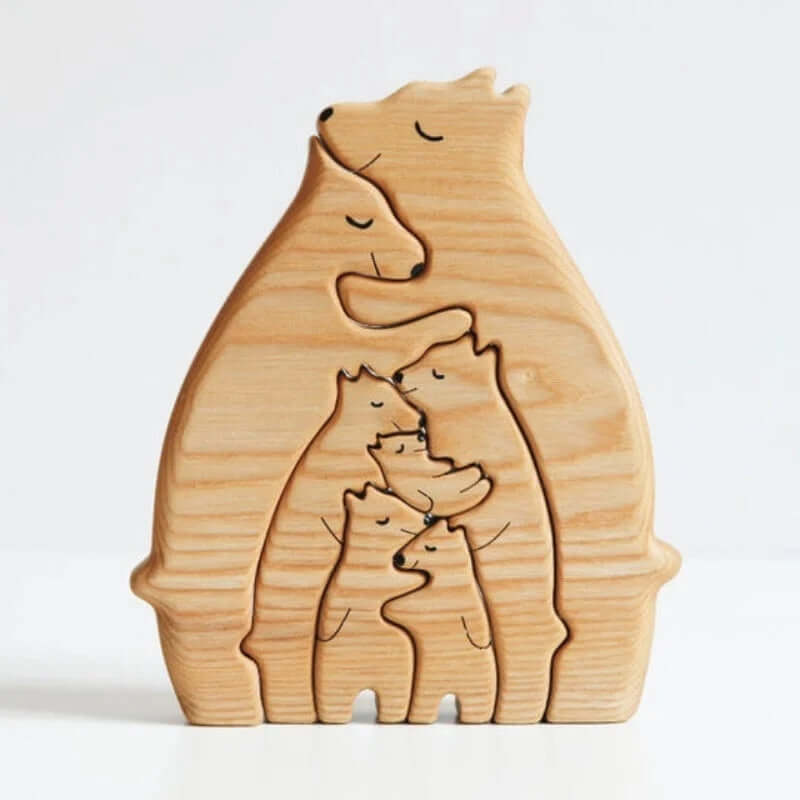 Wooden Bear Family Custom Name Puzzle Gift