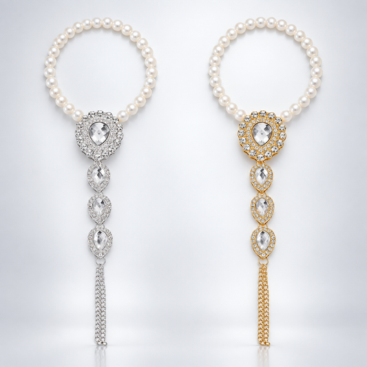 Bohemian Rhinestone Pearl Anklet Bracelet Toe Chain