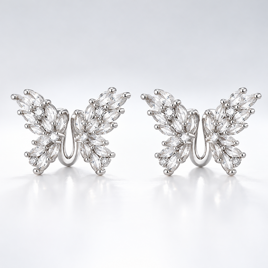 Sparkly No Piercing Butterfly Ear Cuff Angel Wings Stud