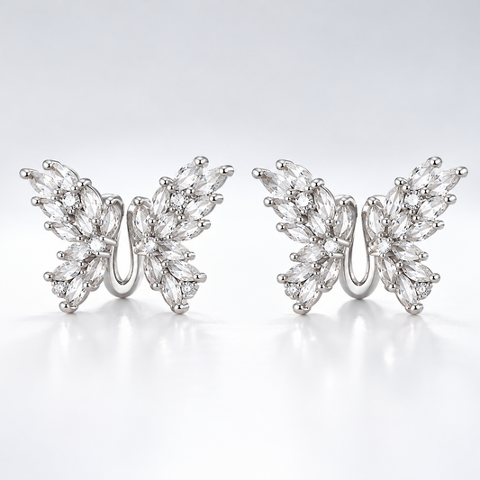 Sparkly No Piercing Butterfly Ear Cuff Angel Wings Stud