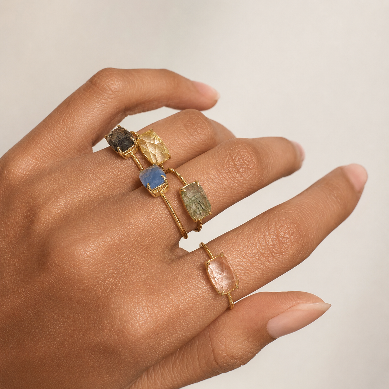 Golden Hour Natural Rutilated Quartz Ring