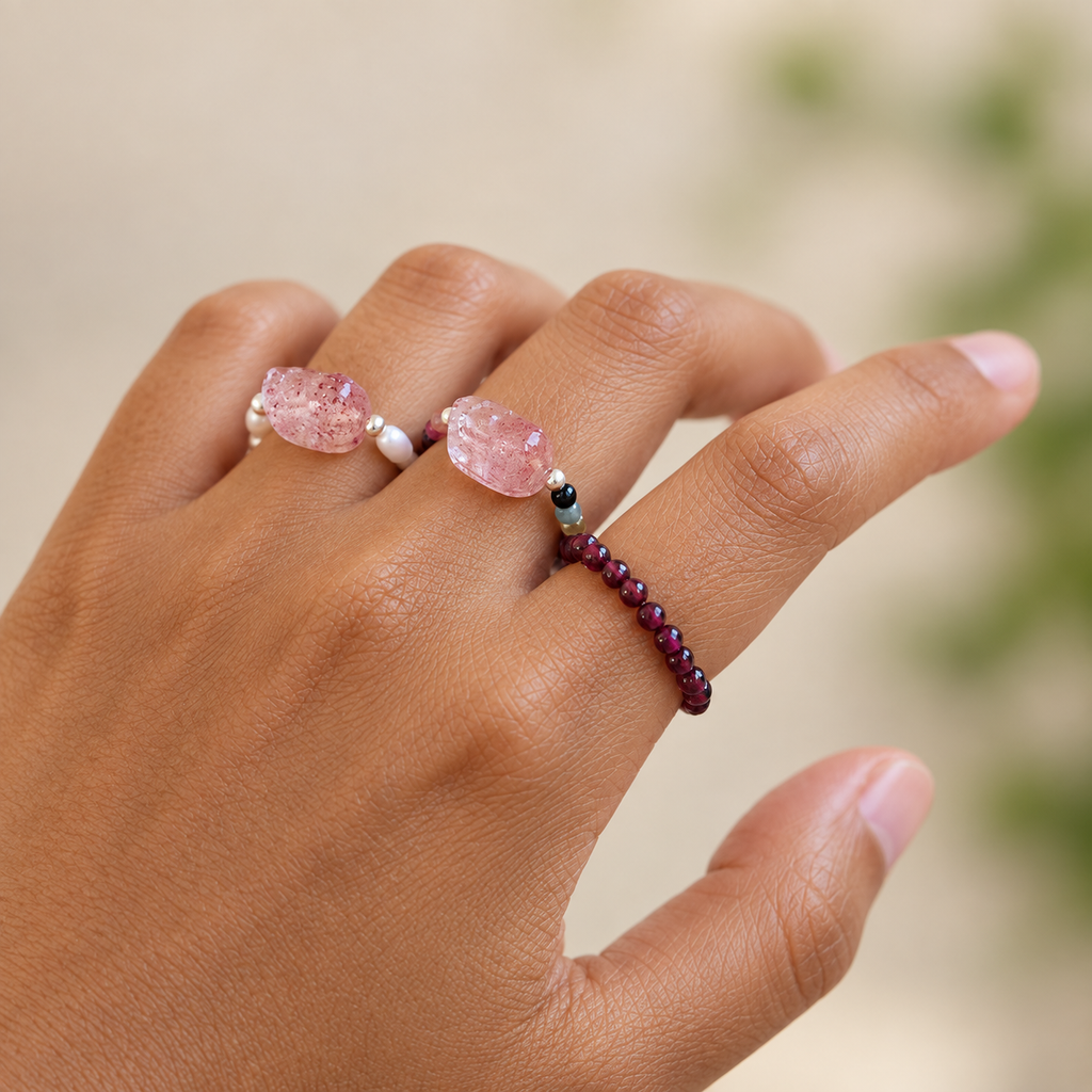 Lucky Guardian Tourmaline Beaded Ring