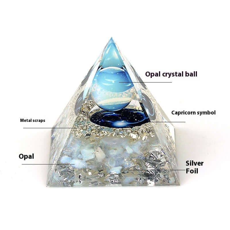 Handcraft Zodiac Pyramid Crystal Home Decoration Ornaments