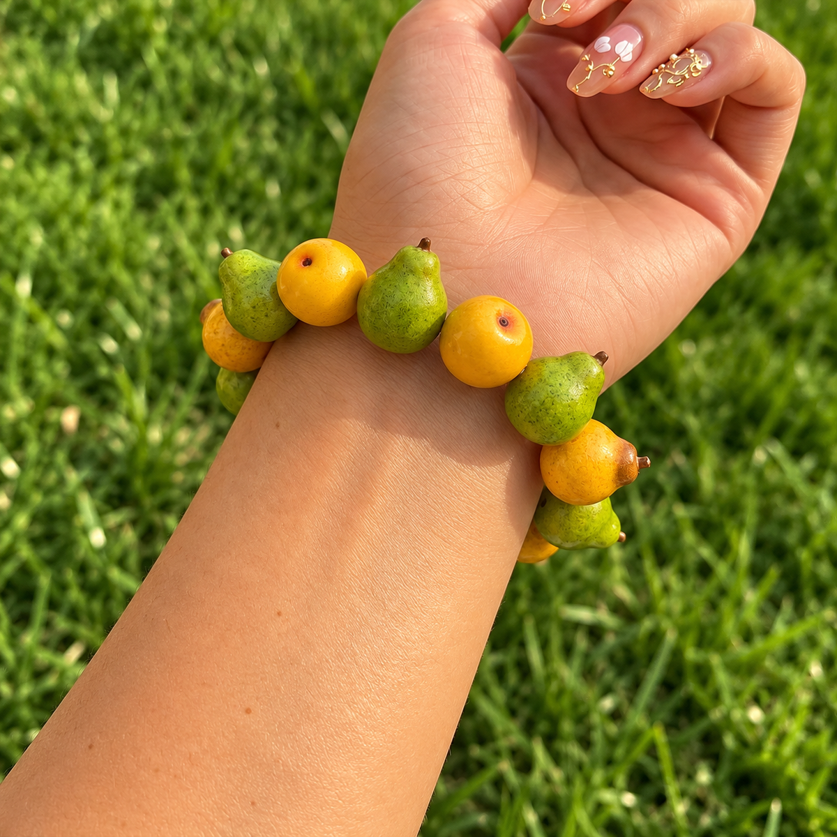 Juicy Orchard Fruit Beaded Bracelet