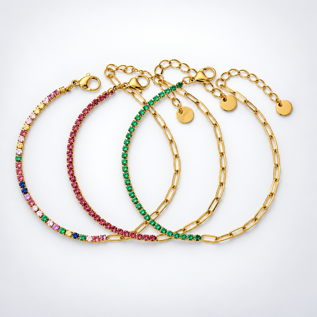 Sparkling CZ Tennis Anklets Bracelet