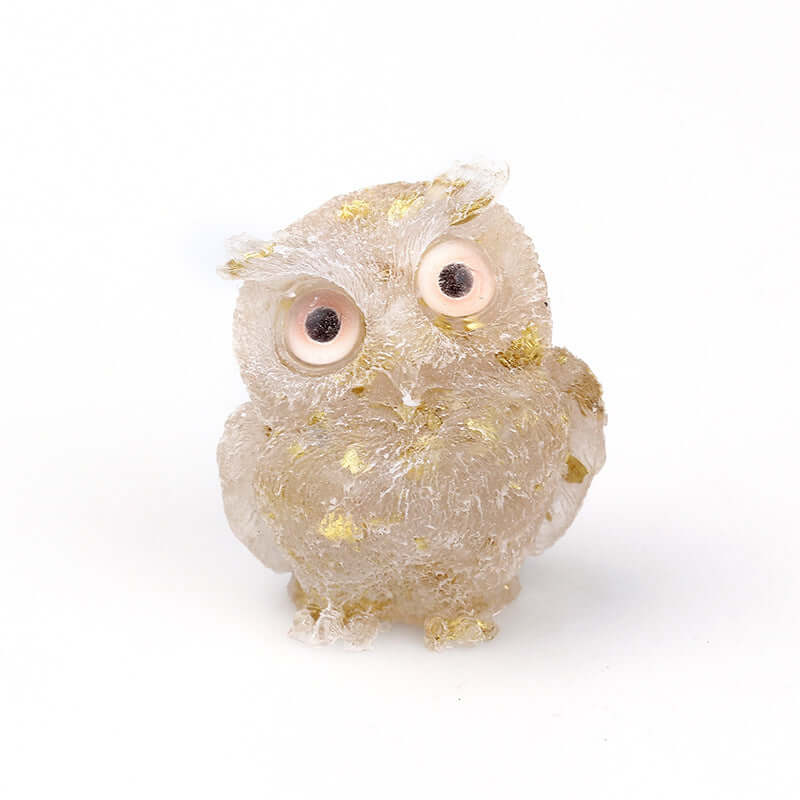 Crystal Stone Owl Ornaments Table Top Decoration