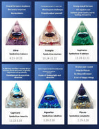 Handcraft Zodiac Pyramid Crystal Home Decoration Ornaments