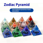 Handcraft Zodiac Pyramid Crystal Home Decoration Ornaments