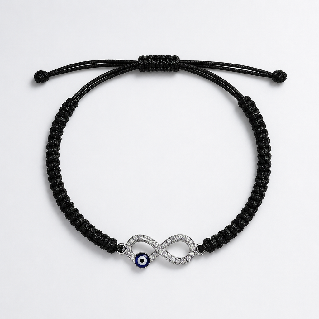 Woven Braided Infinity Evil Eye Anklet