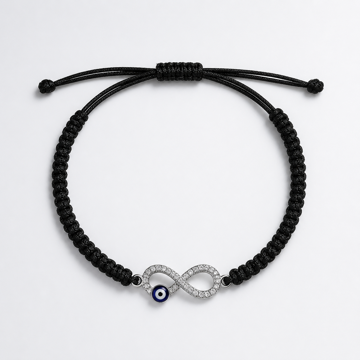 Woven Braided Infinity Evil Eye Anklet