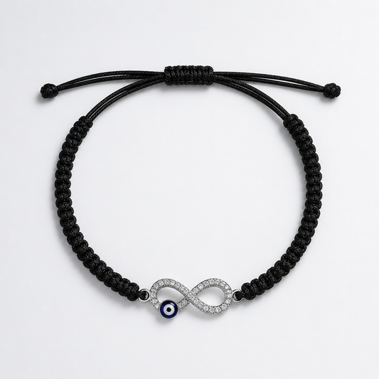 Woven Braided Infinity Evil Eye Anklet