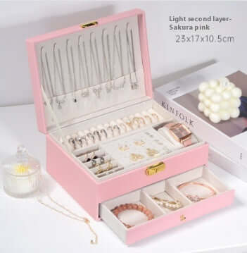 3 Layer Waterproof Necklace Ring Jewelry Organizer Box