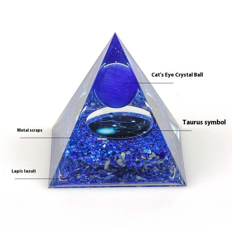 Handcraft Zodiac Pyramid Crystal Home Decoration Ornaments