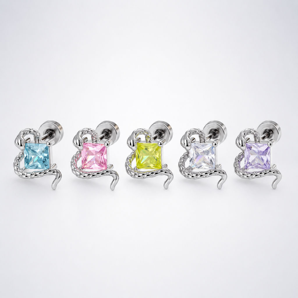 Serpent Candy Flat Back Forward Helix Piercing