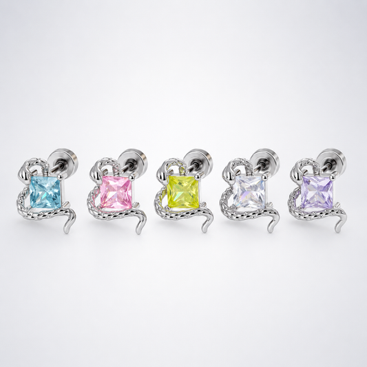 Serpent Candy Flat Back Forward Helix Piercing