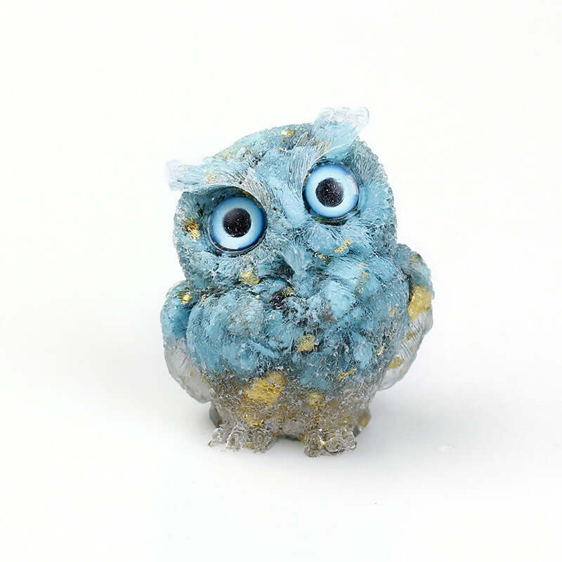 Crystal Stone Owl Ornaments Table Top Decoration