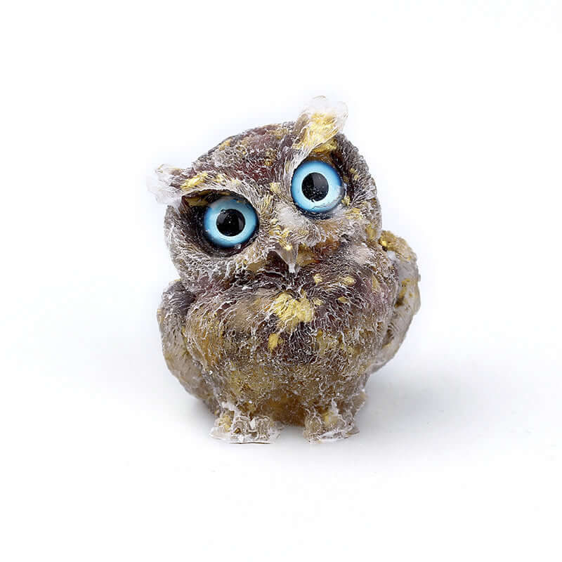 Crystal Stone Owl Ornaments Table Top Decoration