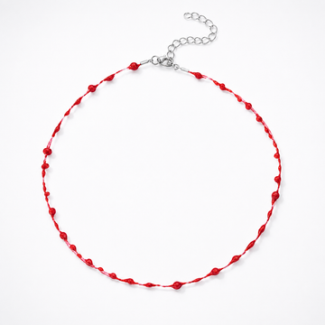 Crimson Veil Blood Drop Layered Necklace