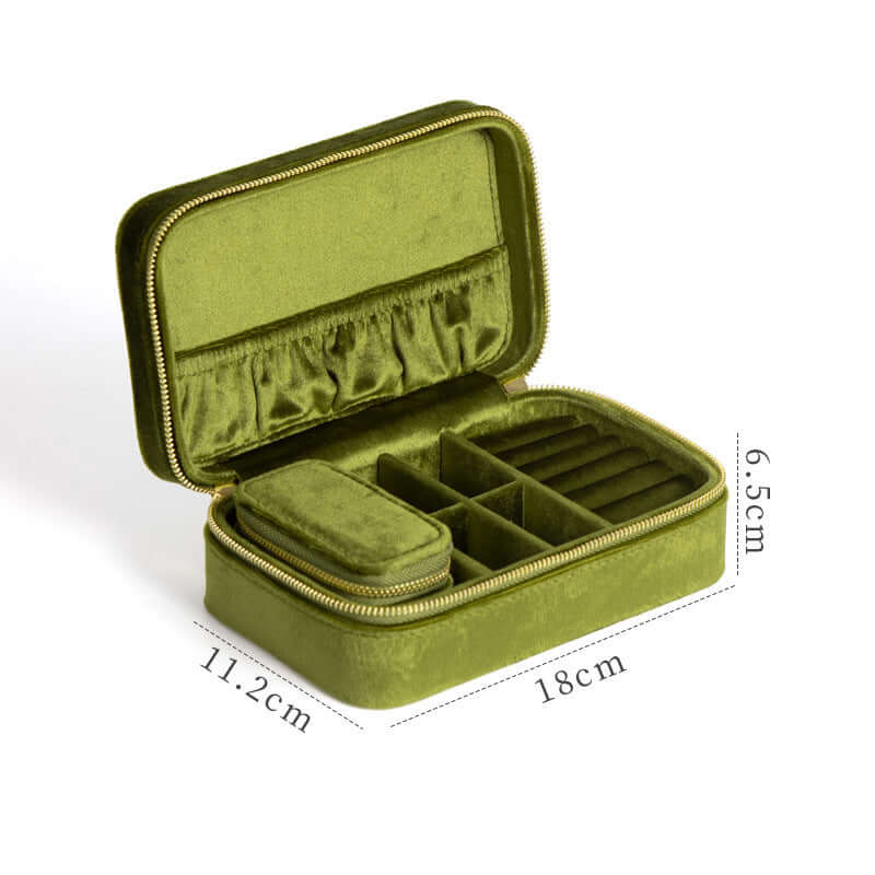 Portable Velvet Jewelry Organizer Box