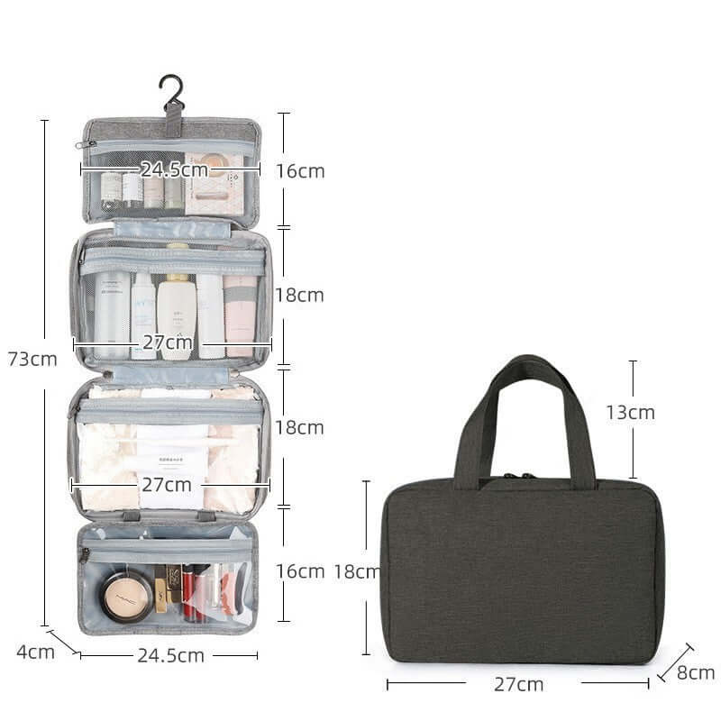 Hanging Waterproof Foldable Toiletry Wash Bag Travel Bag