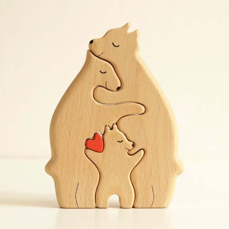 Wooden Bear Family Custom Name Puzzle Gift