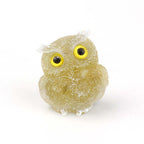 Crystal Stone Owl Ornaments Table Top Decoration