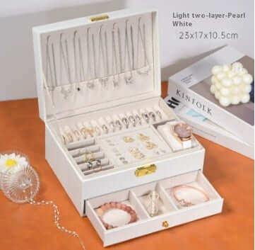 3 Layer Waterproof Necklace Ring Jewelry Organizer Box