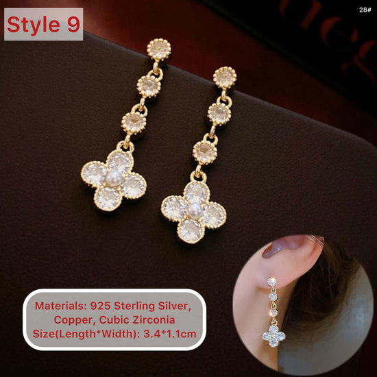 18K Gold Plated 4 Leaf Clover Earrings