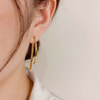 Sterling Silver Irregular Criss Cross Earrings