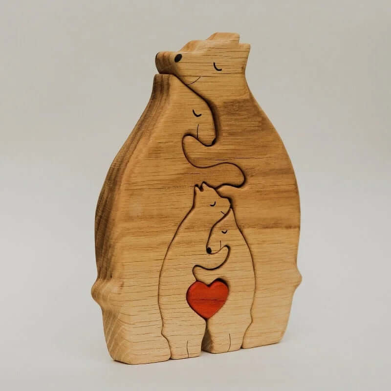 Wooden Bear Family Custom Name Puzzle Gift